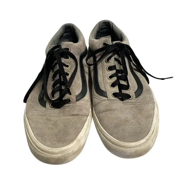 Vans | Shoes | Vans Mens Size 15 Gray Black Suede Lace Tie  display picture 1